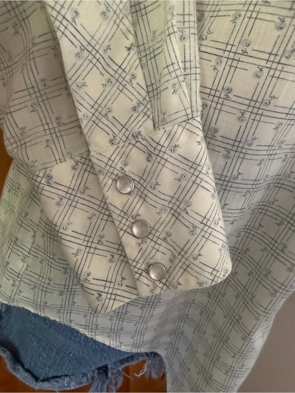 Vintage 70s Miller Western Wear Men’s Pearl Snap Shirt Plaid Cowboy Ranch M - Picture 5 of 11